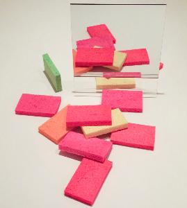 Jeff Koons - Sponges with Single Double-Sided Floor Mirror