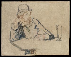 Edouard Manet - George Moore (1852–1933) at the Café