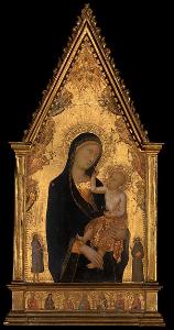 Lippo Memmi - Madonna and Child with Saints and Angels