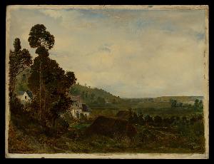 Théodore Rousseau (Pierre Etienne Théodore Rousseau) - An Old Chapel in a Valley