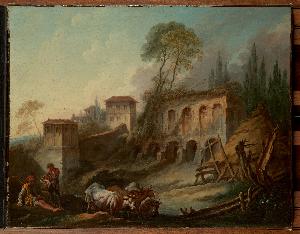 François Boucher - Imaginary Landscape with the Palatine Hill from Campo Vaccino