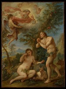 Charles Joseph Natoire - The Rebuke of Adam and Eve