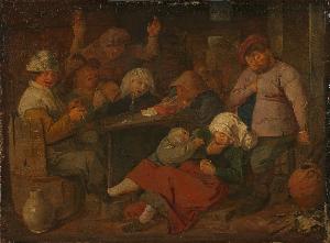 Adriaen Brouwer - Poor Folk Drinking in a Tavern, Adriaen Brouwer, c. 1625 - c. 1630