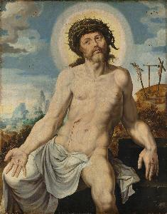 Maerten Van Heemskerck - Christ as the Man of Sorrows, Maarten van Heemskerck (workshop of), c. 1545 - c. 1550