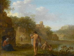 Cornelis Van Poelenburch - Bathing Men, Cornelis van Poelenburch, after c. 1646