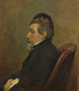 Jan Weissenbruch - Portrait of Johan-Hendrick-Louis Meyer, Marine Painter, Jan Weissenbruch, 1850 - 1866