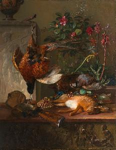Georgius Jacobus Johannes Van Os - Still Life with Game and a Greek Stele: Allegory of Autumn, Georgius Jacobus Johannes van Os, 1818