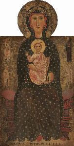 Margarito Or Margaritone Da Arezzo - Madonna and Child Enthroned with Four Saints