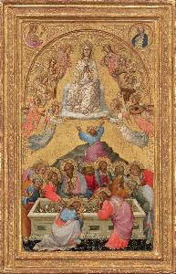 Paolo Di Giovanni Fei - The Assumption of the Virgin with Busts of the Archangel Gabriel and the Virgin of the Annunciation