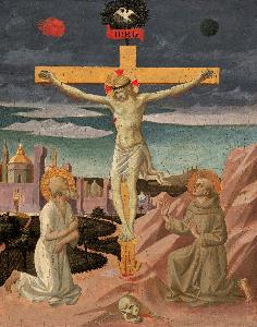 Francesco Di Stefano Pesellino - The Crucifixion with Saint Jerome and Saint Francis