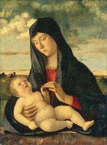 Giovanni Bellini - Madonna and Child in a Landscape