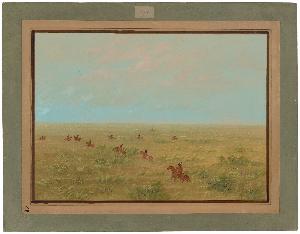 George Catlin - Driving the Pampas for Wild Cattle - Connibo