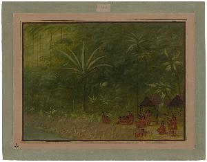 George Catlin - Encampment of Cocomas - Looking Ashore