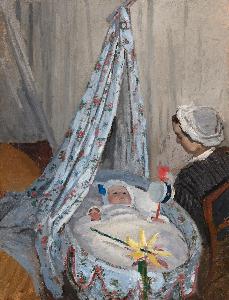 Claude Monet - The Cradle - Camille with the Artist-s Son Jean
