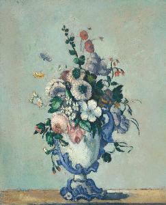 Paul Cezanne - Flowers in a Rococo Vase