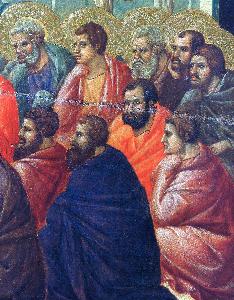 Duccio Di Buoninsegna - Christ preaches the Apostles (Fragment)