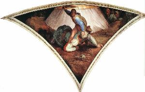 Michelangelo Morlaiter - Sistine Chapel Ceiling: David and Goliath