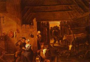 David The Younger Teniers - Flanders In a Peasant Cottage