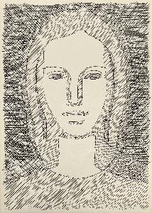 Hryhorii Havrylenko - Female image. Illustration to Dante -quot;Vita Nova-quot;
