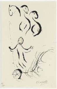 Marc Chagall - Elijah is taken to heaven