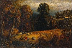 Samuel Palmer - The Gleaning Field