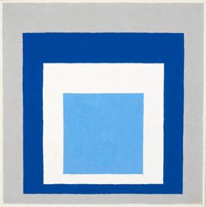 Josef Albers - Homage to the Square: Blue, White, Grey