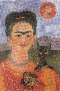 Frida Kahlo - Self Portrait with a Portrait of Diego on the Breast and Maria Between the Eyebrows