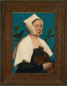 Hans Holbein The Younger - A Lady with a Squirrel and a Starling (Anne Lovell-)