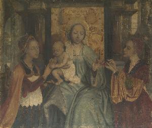 Quinten Matsijs - The Virgin and Child with Saints Catherine and Barbara