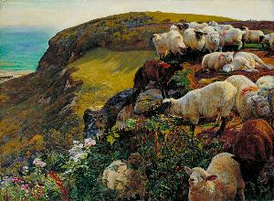 William Holman Hunt - Our English Coasts, 1852 (`Strayed Sheep\