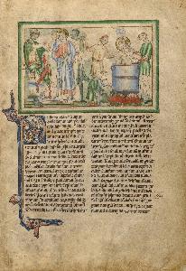 Danish Unknown Goldsmith - Emperor Domitian Speaking to Saint John the Evangelist and Saint John the Evangelist in a Vat of Boiling Oil