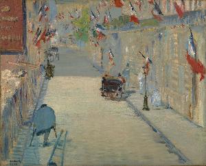Edouard Manet - The Rue Mosnier with Flags