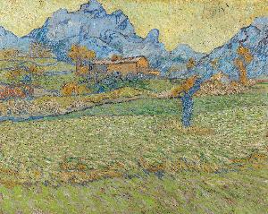 Vincent Van Gogh - Wheat fields in a mountainous landscape