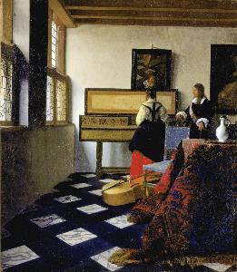 Johannes Vermeer - Lady at the Virginal with a Gentleman, \