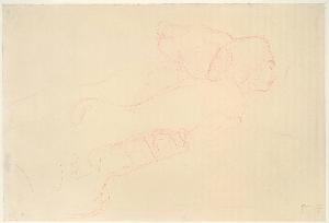 Gustave Klimt - Reclining Woman (Study for \
