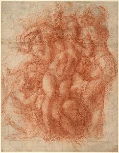 Michelangelo Buonarroti - Lamentation (recto), c. 1530
