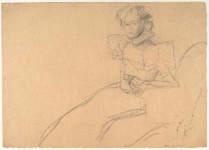 Gustave Klimt - Woman Sitting in an Armchair (Study for the portrait \