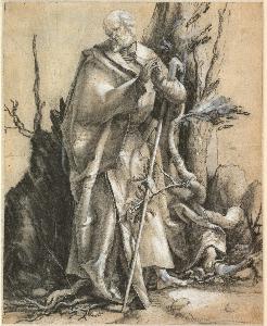 Albrecht Durer - Bearded Saint in a Forest, c. 1516