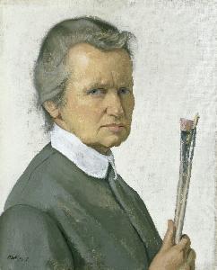 Ottilie Wilhelmine Roederstein - Self-Portrait with Brushes