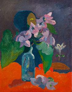 Paul Gauguin - Still Life with Flowers and Idol