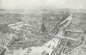 Deroy Auguste Victor - Drawing of Eiffel Tower
