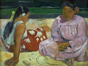 Eugène Henri Paul Gauguin - Tahitian Women on the Beach, 1891