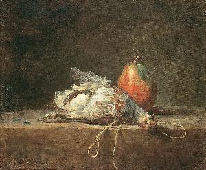 Jean-Baptiste Simeon Chardin - Still Life with Partridge and Pear