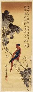 Utagawa Hiroshige - Parrot and Grape Vines