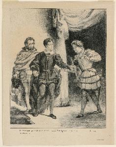 Eugène Delacroix - Illustration for Hamlet: Hamlet and Guildenstern (III,2)