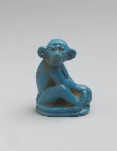 Danish Unknown Goldsmith - Figure of Monkey Seated on Ovoid Base
