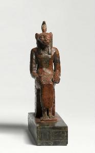 Danish Unknown Goldsmith - Statuette of Wadjet, lady of the Delta, depicted with both her animal manifestations, as a lion-headed woman with a cobra on her head