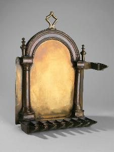 Danish Unknown Goldsmith - Hanukkah lamp shaped like a gate