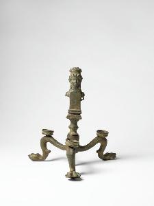 Danish Unknown Goldsmith - Candelabrum decorated with a two-faced Janus head and lion paws