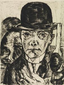 Max Beckmann - Self Portrait with a Bucket Hat